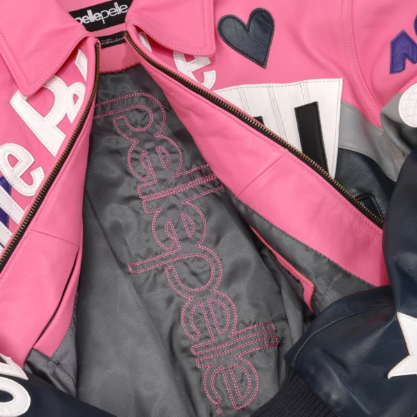 Pelle Pelle HipHop Pink Crop Leather Jacket | Women Jacket - Image 5