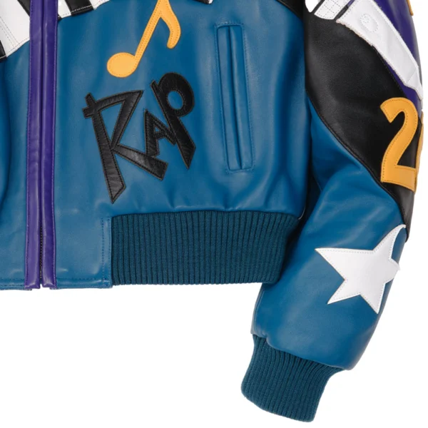Pelle Pelle Women HipHop Crop Leather Jacket | Purple & Blue - Image 7