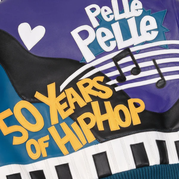 Pelle Pelle Women HipHop Crop Leather Jacket | Purple & Blue - Image 6