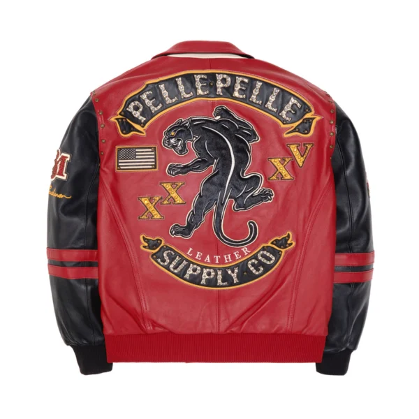 Pelle Pelle Panther Red Leather Jacket | Supply Co. Jacket - Image 2