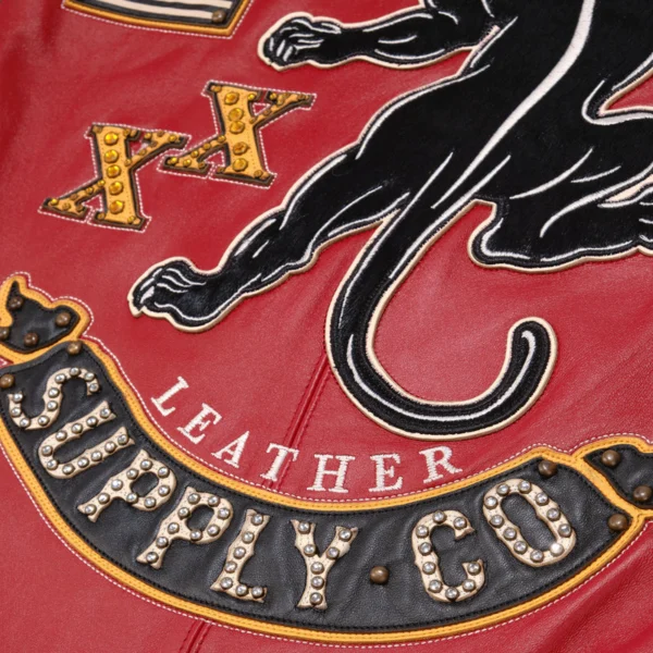 Pelle Pelle Panther Red Leather Jacket | Supply Co. Jacket - Image 8