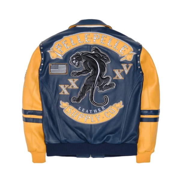 Pelle Pelle Panther Navy Blue Leather Jacket - Image 2