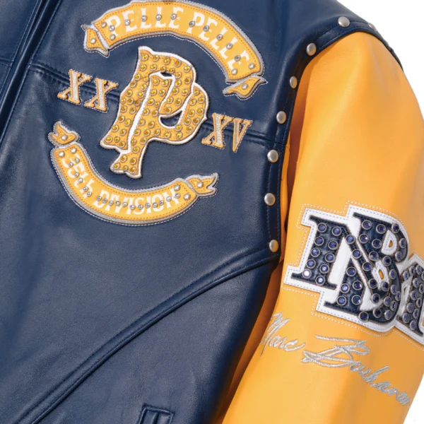 Pelle Pelle Panther Navy Blue Leather Jacket - Image 6