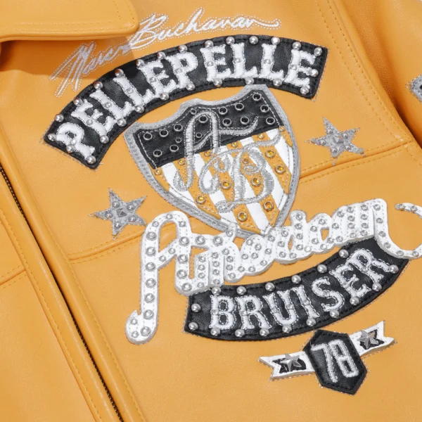 Pelle Pelle American Bruiser Yellow Jacket | Leather Jacket - Image 7