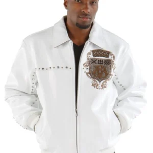 Pelle Pelle Men Emblem MB Leather Jacket | White Jacket