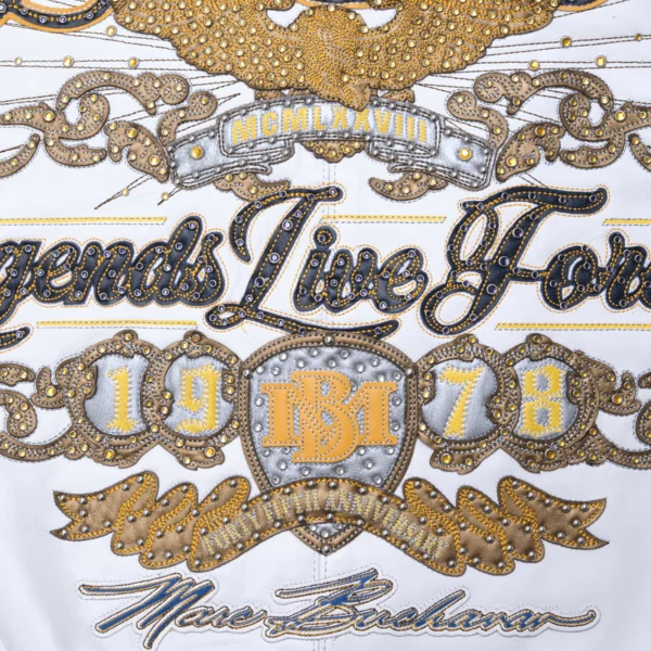 Pelle Pelle White Legends Live Forever Jacket - Image 4