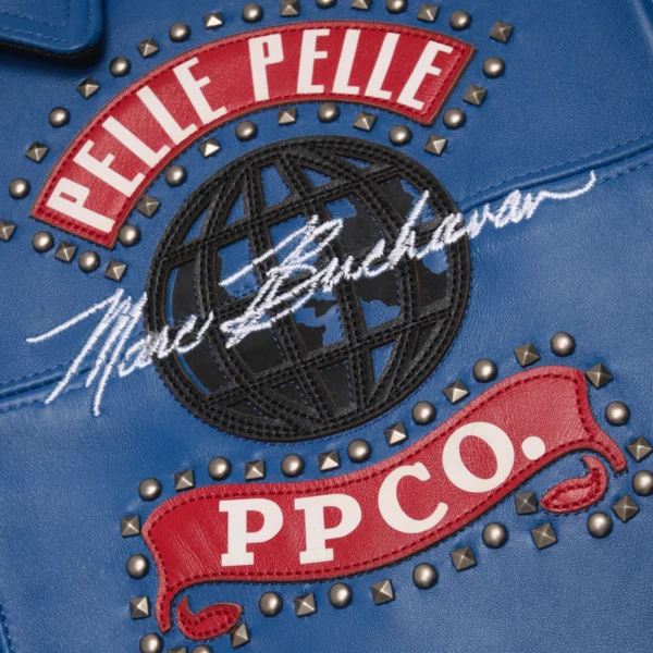 Pelle Pelle Black And Blue World Tour Jacket | Pelle Pelle Store - Image 4